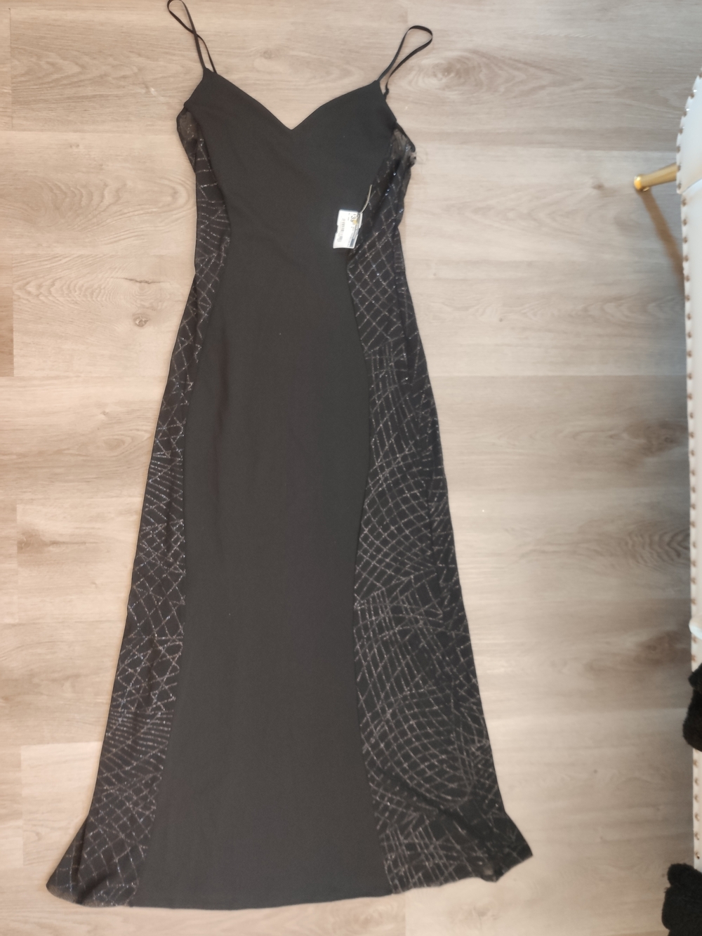 Black Spaghetti Strap Evening Slip Dress